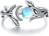 Rainbow Moonstone Ring - C1234- 925 Sterling Silver test item