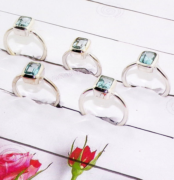 10 Pcs Starter Pack of boutique Silver 925 Gems Rings