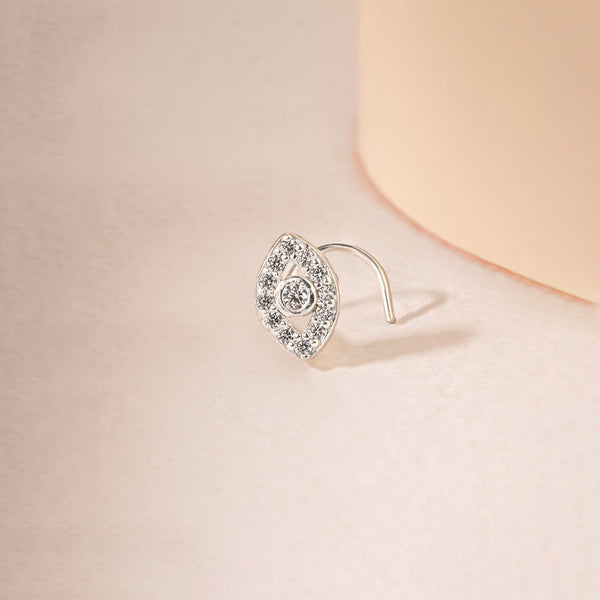 Studded Evil Eye Nose Pin