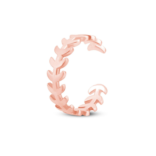 Leaf Vine Silver Toe Ring