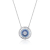 Blue Stone Circle Necklace