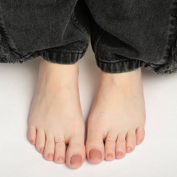 Crystal Sprout Toe Ring
